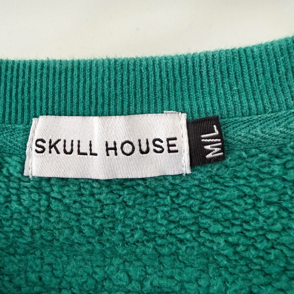 Skull House Teal Knit Sweater - Picture 5 of 5